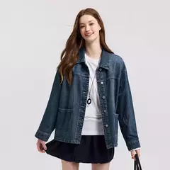 Semir chaqueta vaquera para mujer, Top con solapa y hombros caídos, informal y elegante, nueva chaqueta holgada de primavera 2025, moda de Instagram - buy online