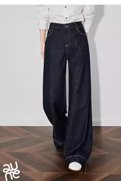 Imagen de TOYOUTH mujeres Denim Jeans 2025 primavera nueva cintura alta lavada recta pierna ancha Slim Fit pantalones largos