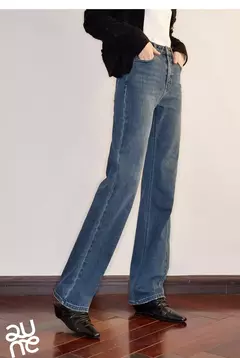 TOYOUTH-pantalones vaqueros de lana para mujer, pantalón Retro, de cintura media, ajustado, grueso, cálido, para invierno, 2024