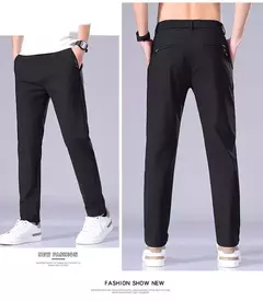 2025 Joggers de verano para hombre, tela fina de seda de hielo, pantalones casuales elásticos de cuatro lados, pantalones Cargo, ropa de calle, pantalones de chándal - Eleganzie