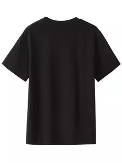 Image of Camiseta de manga corta con cuello redondo para hombre, 100% de algodón puro, informal, holgada, de talla grande, con estampado creativo cruzado, deportiva, cómoda, de verano