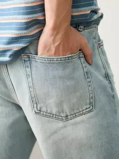 SIMWOOD alto estándar 2025 Primavera Verano nuevo suelto Relax 13,8 oz 100% pantalones vaqueros de algodón hombres moda rasgados pantalones vaqueros de talla grande - Eleganzie