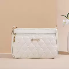 Imagen de Bolsos de mensajero bordados, bolsos de cuero para mujer, bolsos para mujer, bolso principal de mano con bola de pelo para mujer