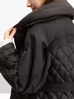 AMII minimalista 2023 abrigos de invierno para mujer, chaquetas femeninas desmontables con cuello largo y cálido Simple y doble botonadura 12324016 en internet