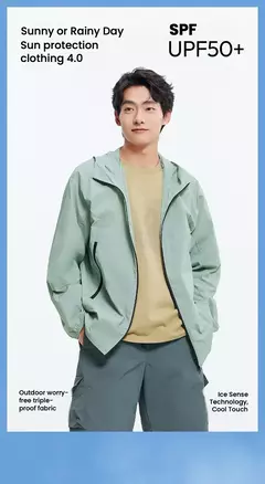 Semir chaqueta de protección solar para hombre, ligera, sensación fresca, Triple protección, Top con capucha, nueva chaqueta de verano 2025 para exteriores - online store