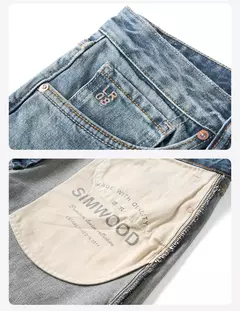SIMWOOD 2025 primavera nuevo suelto Relax 13,5 oz 100% tela de algodón lavado Vintage Jeans hombres pantalones vaqueros de alta calidad - buy online