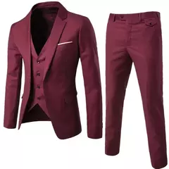 Image of Trajes para boda para hombre, conjunto elegante de 3 piezas, 2 chaquetas, chaleco, pantalones, Blazers de lujo, traje Formal, moda clásica, traje completo 2025