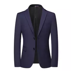 Image of Blazer nuevo para hombre, moda de negocios, Color sólido, estilo británico, trabajo profesional, vestido de boda para novio, chaqueta Blazer para padrino