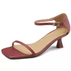 FEDONAS-Sandalias de piel auténtica con correa fina para mujer, zapatos de tacón alto con correa en el tobillo, para verano, boda, fiesta, graduación, 2025 - buy online