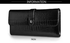 Bolsos de mano de cuero genuino para mujer a la moda Carteras de diseño de lujo Monederos largos brillantes 2022 Bolso de mano elegante para mujer en internet