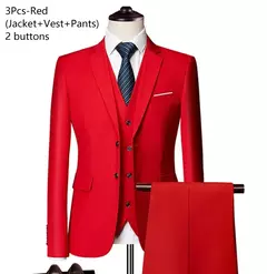 Trajes de hombre para negocios, boda, Blazers elegantes, 2 piezas, 3 conjuntos, Ternos formales completos, ropa de matrimonio, pantalones, chaquetas, disfraz de lujo en internet