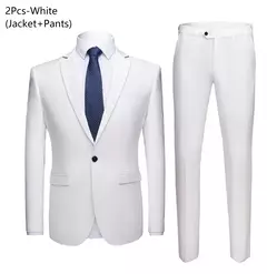 Traje para hombre, boda, elegante, 3 piezas, 2 conjuntos, chaquetas, chaleco, pantalones, Blazers, abrigos formales de negocios para novio, disfraz 2025 - comprar en línea