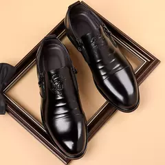 Zapatos de vestir con cremallera y cabeza de león Retro de lujo para hombre, mocasines de negocios para oficina, zapatos de boda para fiesta de alta calidad, nuevo estilo - comprar en línea