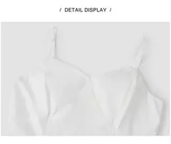 Semir-vestido adelgazante con cuello en V para mujer, a la moda ropa elegante y, de algodón puro, Estilo Vintage, verano, 2024 - buy online