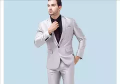 Imagen de Traje para hombre elegante boda 3 piezas 2 conjuntos Blazers chaquetas completas chaleco pantalones moda abrigos de lujo 2025 traje clásico Formal