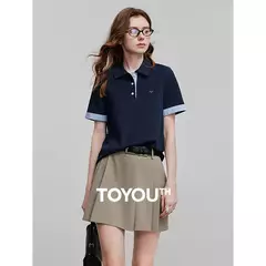 TOYOUTH Camiseta de manga corta para mujer, camisetas nuevas de primavera 2025 8521007