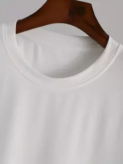 Camiseta de manga corta con cuello redondo y estampado de bandera americana para hombre, 100% algodón, talla grande, informal, de verano - online store