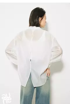 TOYOUTH-Camiseta de Lyocell verde mostaza francesa para mujer, Tops ligeros con protección solar, novedad de verano 2025 - Eleganzie