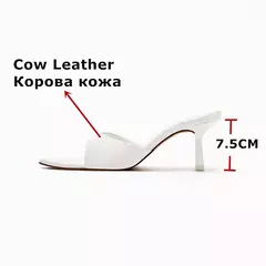 FEDONAS-Sandalias de tacón alto de piel auténtica para mujer, zapatos sexys de Punta abierta para fiesta, boda, Verano on internet
