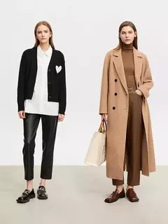 AMII-pantalones minimalistas hasta el tobillo para mujer, pantalón informal, de piel sintética, rectos, lisos, a la moda, para invierno, 2024 12344138 on internet