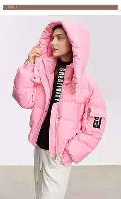 AMII-Chaqueta de plumón minimalista para mujer, Abrigo acolchado con tapa extraíble, grueso y cálido, ropa de moda para invierno, 2024, novedad de 12344192 - Eleganzie