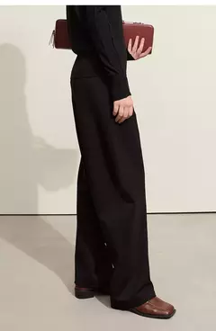 AMII minimalismo 2024 primavera nuevo Arco Split pantalones casuales de las mujeres de cintura alta pantalones de plátano básico femenino pantalones sueltos 12421059
