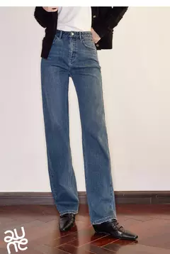 TOYOUTH-pantalones vaqueros de lana para mujer, pantalón Retro, de cintura media, ajustado, grueso, cálido, para invierno, 2024 - tienda en línea