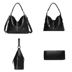Bandolera de cuero de alta calidad para mujer, bolsos con asa superior, bolsos de mensajero informales de gran capacidad, bolsos de diseño de lujo para mujer 2024 - Eleganzie
