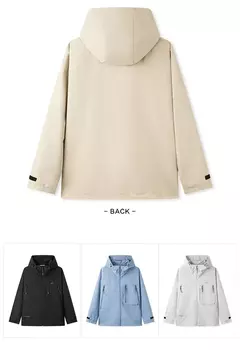 Semir-Chaqueta de viento para hombre, abrigo holgado y cómodo con capucha, a prueba de tres capas, textura de moda, Primavera, 2024 - buy online