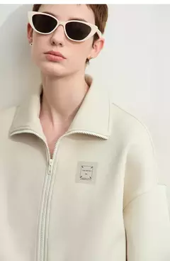 Amii-abrigo corto informal con cremallera para mujer, sudadera holgada de cuello alto, chaqueta deportiva de calle, Otoño, 2024, 12443222 - comprar en línea