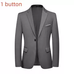 Blazer de moda para hombre, traje Formal profesional ajustado de Caballero de boda, informal de negocios, Color sólido, estilo británico on internet