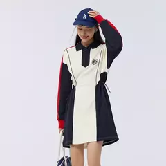 Semir-vestido holgado adelgazante para mujer, Polo a juego de colores, primavera 2023 - comprar en línea