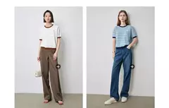 TOYOUTH-prendas de punto para mujer, Tops ahuecados con cuello redondo y contraste de Color, novedad de verano 2024 - Eleganzie
