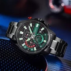 Relojes de pulsera CURREN deportivos informales de cuarzo con cronógrafo, reloj de acero inoxidable a la moda para hombre, reloj con fecha automática para hombre en internet