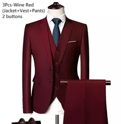 Trajes para boda para hombre, conjunto elegante de 3 piezas, 2 chaquetas, chaleco, pantalones, Blazers de lujo, traje Formal, moda clásica, traje completo 2025