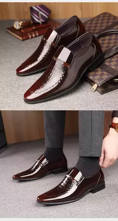 Zapatos de vestir clásicos para hombre, zapatillas formales informales de negocios de cuero de cocodrilo, zapatos Oxford para fiesta de boda y oficina de talla grande