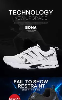 BONA-Zapatillas deportivas transpirables para hombre, calzado Popular para correr al aire libre, cómodo, nuevo diseño, envío gratis - Eleganzie