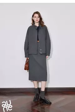 TOYOUTH-abrigo de lana para mujer, ropa gruesa con manga acampanada y cremallera, cuello levantado, prendas de vestir cálidas, otoño e invierno, 2024 - comprar en línea