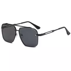 Gafas de sol cuadradas de Metal de lujo para hombre y mujer, lentes de sol de piloto grandes a la moda, clásicas, negras, para aviador, para conducir y viajar - tienda en línea