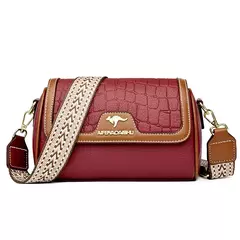 Bolso de hombro de cuero Pu de piedra para mujer, bolso para mamá, bolso cruzado a la moda para madre, bolso para axila, bolso cuadrado pequeño - tienda en línea