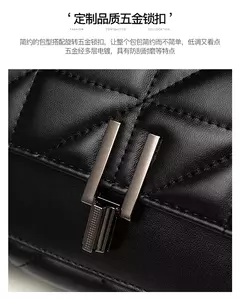 Bolso cuadrado clásico acolchado con detalle, bolso de hombro con solapa de color sólido, bolso con cadena que combina con todo