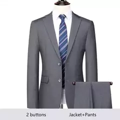 Trajes para hombre, boda, elegante, 3 piezas, 2 conjuntos, chaquetas completas para novio de alta calidad, chaleco, pantalones, Blazers de lujo, ropa Formal 2024 on internet