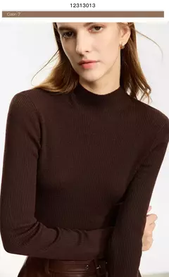AMII suéter minimalista para mujer 2023 invierno nuevo Simple ajustado cuello alto elástico cálido sólido jerseys Mujer 12323075 - comprar en línea