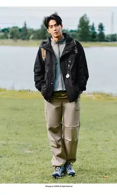 Chaqueta Semir para hombre, prendas de vestir exteriores, chaqueta holgada con capucha de tres pruebas para exteriores, mangas con hombros caídos y bolsillos grandes, otoño 2024 - online store