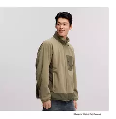 Semir-Chaqueta de forro Polar antiestática para hombre, abrigo peludo suelto, Patchwork en contraste, estilo exterior, invierno, 2024 - Eleganzie
