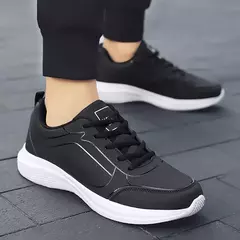 Nuevos zapatos para correr para hombre, zapatillas cálidas de invierno para hombre, zapatos antideslizantes transpirables para caminar para hombre, zapatos informales suaves con cordones, ligeros