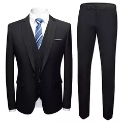Trajes de hombre, 3 piezas, elegantes, 2 conjuntos de Blazers, chaquetas de boda, chaleco, pantalones, abrigos formales clásicos de lujo 2025, trajes coreanos