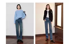 TOYOUTH-pantalones vaqueros de lana para mujer, pantalón Retro, de cintura media, ajustado, grueso, cálido, para invierno, 2024 en internet