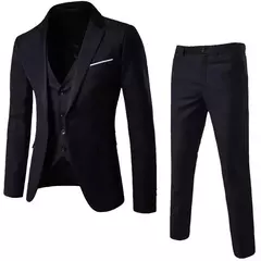 Trajes para hombres elegantes, Blazers de 3 piezas, 2 conjuntos, chaquetas de boda, chaleco, pantalones, moda de lujo, traje completo clásico, traje Formal 2025 - comprar en línea