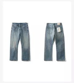 Image of SIMWOOD 2025 primavera nuevo suelto Relax 13,5 oz 100% tela de algodón lavado Vintage Jeans hombres pantalones vaqueros de alta calidad